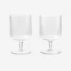 Ripple Wine Glasses (Set Of 2) By Ferm Living -TableTrove Sales Store fermLIVING RippleWineGlasses SetOf2 Clear pack 1