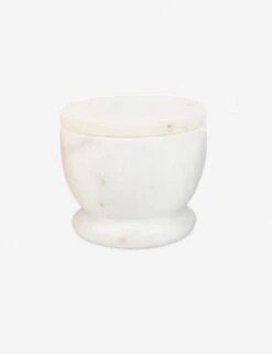 Marble Lidded Cellar -TableTrove Sales Store mar27 whi
