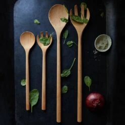 Salad Servers -TableTrove Sales Store sal01 bwd beechwood servers life 1 f87bbe12 f4ce 4113 b9ff 5e39741162aa